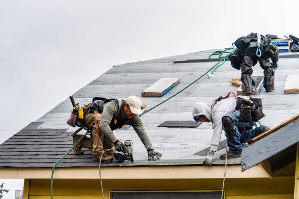 Professional Roofing technician working in Round O, SC